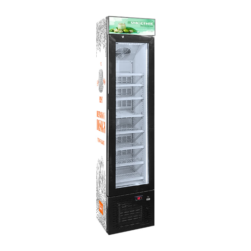 slimline glass door freezer